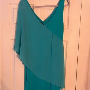 Bebe Teal Asymmetrical Dress